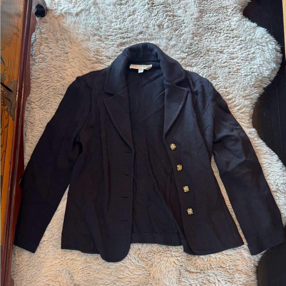 St. John navy Blazer with Gold Buttons
